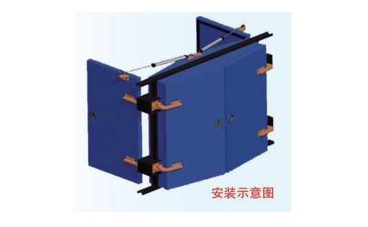 矿用减压风门安装示意图