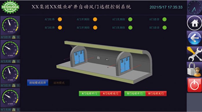 煤矿用电液控自动无压风门